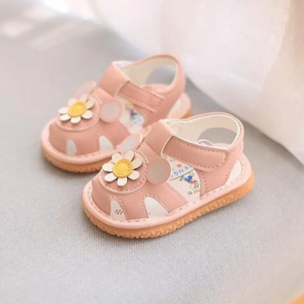 

Soft Bottom Summer Kids Shoes Hollow Out Leathers Flower Children Sandals Breathable Anti-slip Girls Toddler Shoes Newest