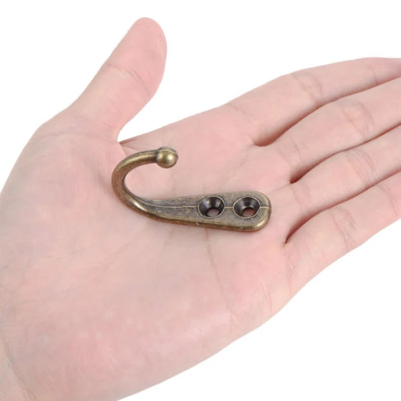 

Clothes Bathroom Key Holder Hanging 20pcs Vintage Wall Mounted 40pcs Screws Kits Set Hook Single Robe Coat Hanger