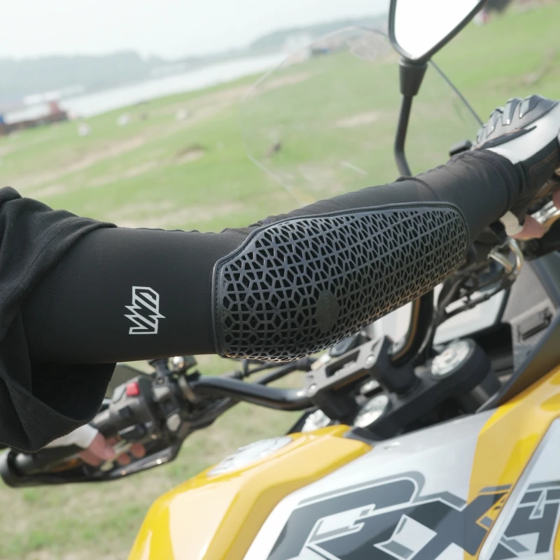 

Летний солнцезащитный крем, рукава из ледяного шелка, наколенники, налокотники, защитное снаряжение, дышащая, впитывающая пот, езда на мотоцикле и велосипеде