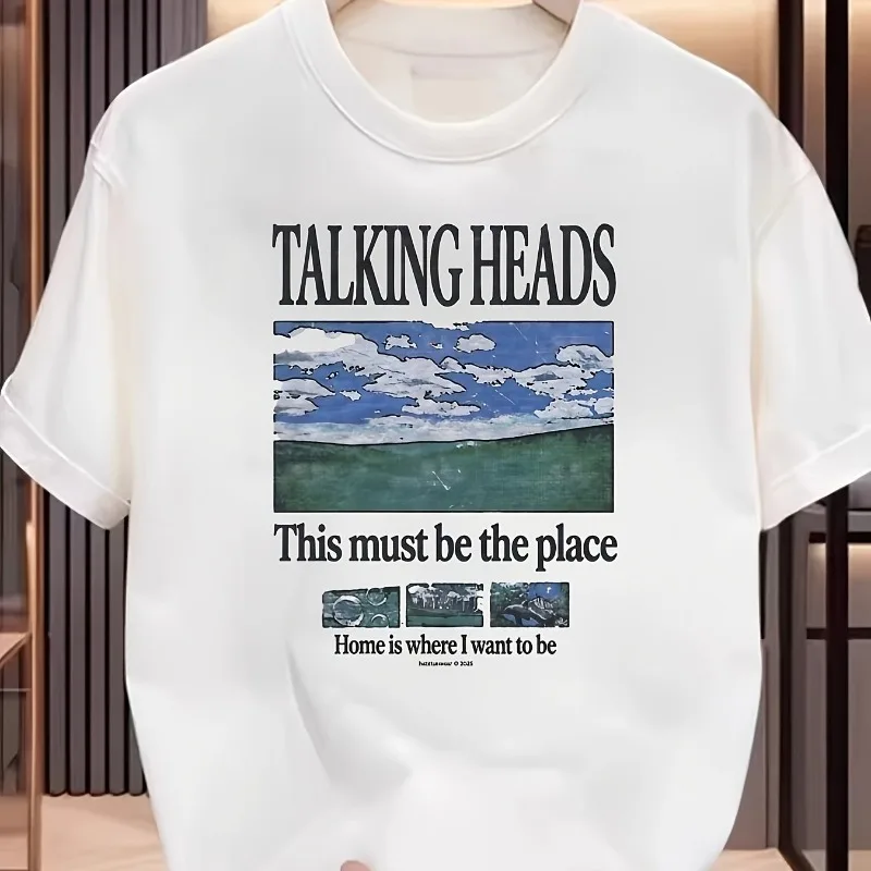 Talking Heads T-shirt - This Must Be A Rock Inspired Men's T-shirt From This Place. Summer New Unisex Casual T-shirt
