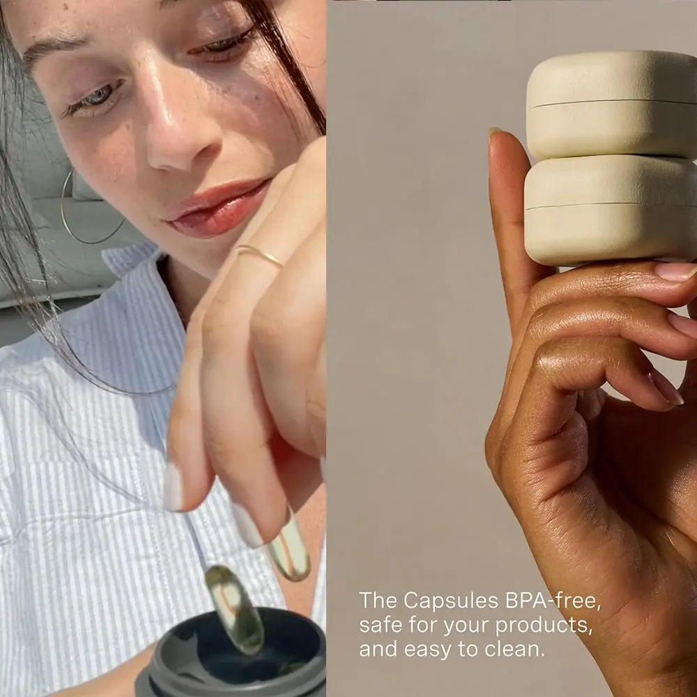 3Pcs Empty Sample Jars Travel Containers Leak Proof Refillable Cosmetic Containers Cases Makeup Accessories Magnetic