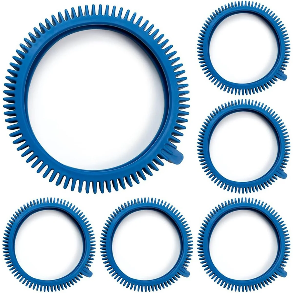 

896584000-143 Pool Cleaner Tires Kit 6pcs,Front Tires with Hump Replacement for Pool Cleaners 2X,4X,Pool Tire Blue