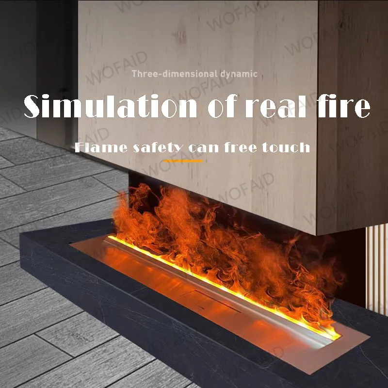 【2 in 1】Electric Mist Fireplace + Aromatherapy Diffuser – Realistic Flame, 3 Speed Settings APP / Remote Control Smart Fireplace