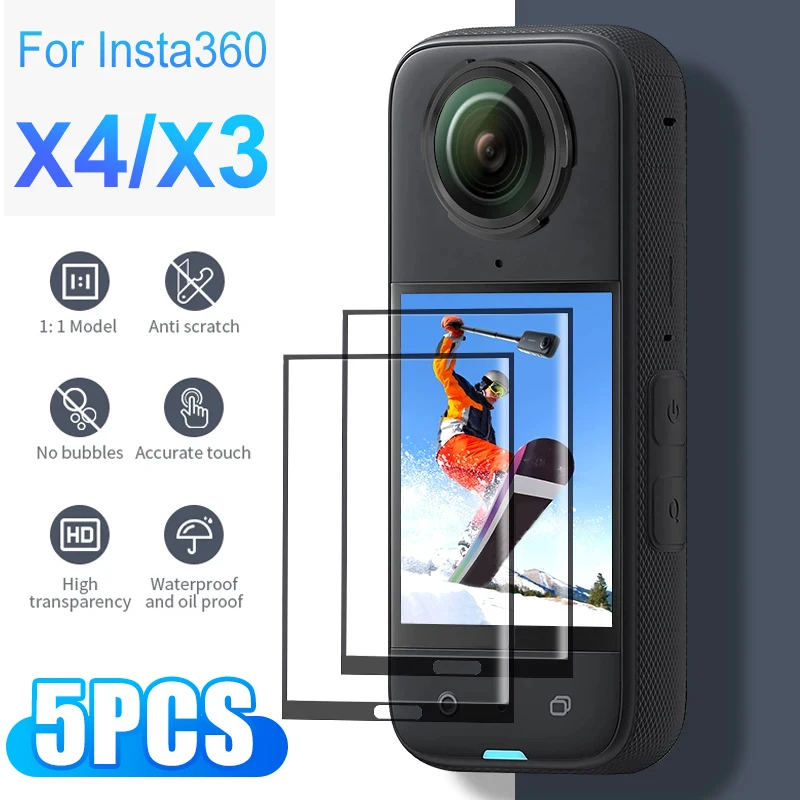 1-5PCS Screen Protector for Insta360 X4 X3 Camera Anti-scratch Film for Insta 360 X4 Full Coverage Protective Film (Not Glass)