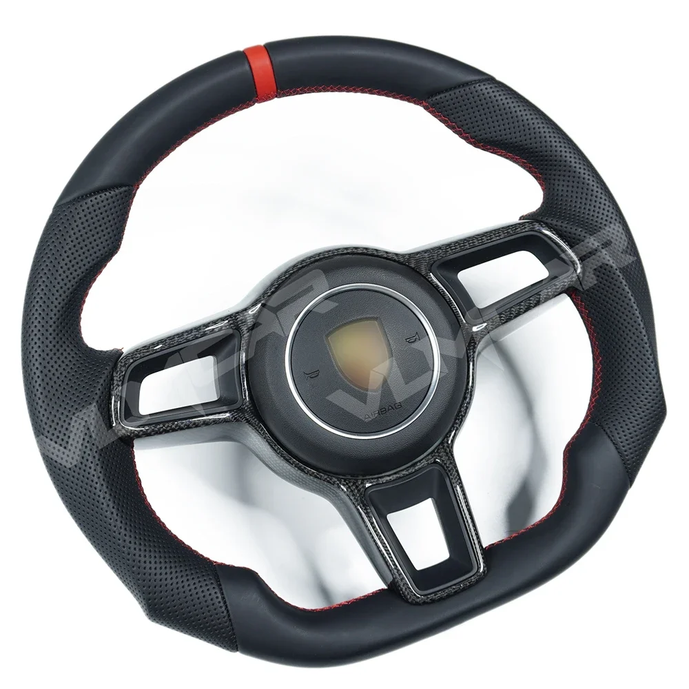 Custom Real Carbon Fiber Steering Wheel  For Porsche 911 971 996 987 997   Cayenne  MACAN Panamera Steering Wheel upgrade