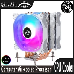 QiuzAim Air-Cooled Efficient Processor CPU Cooler 120mm Fan 4Pin/PWM 6 Heat Pipe Compatible LGA2011 2066 115X 1200 1700 1851 X99