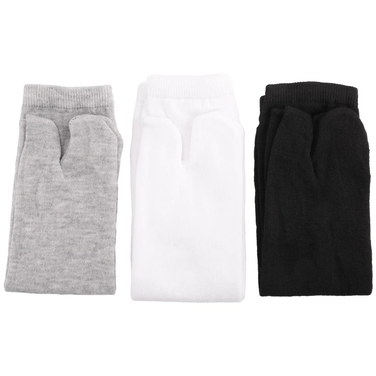 【플래시 세일!】3 쌍 일본 플립 플롭 샌들 스플릿 토 타비 게타 조리 양말 화이트 + 블랙 + 그레이