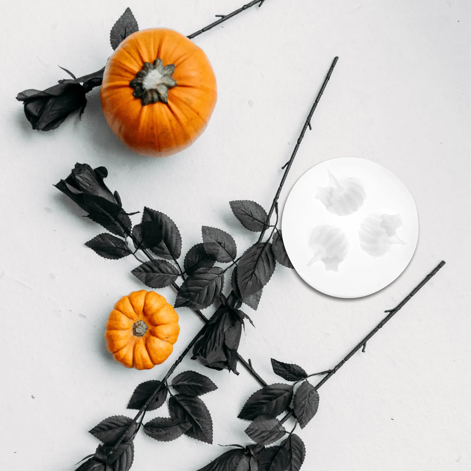 3Pcs Lovely Halloween Pumpkin Silicone Mold Set DIY Resin Epoxy Craft Mold Flexible Reusable for Decor Desktop Ornament