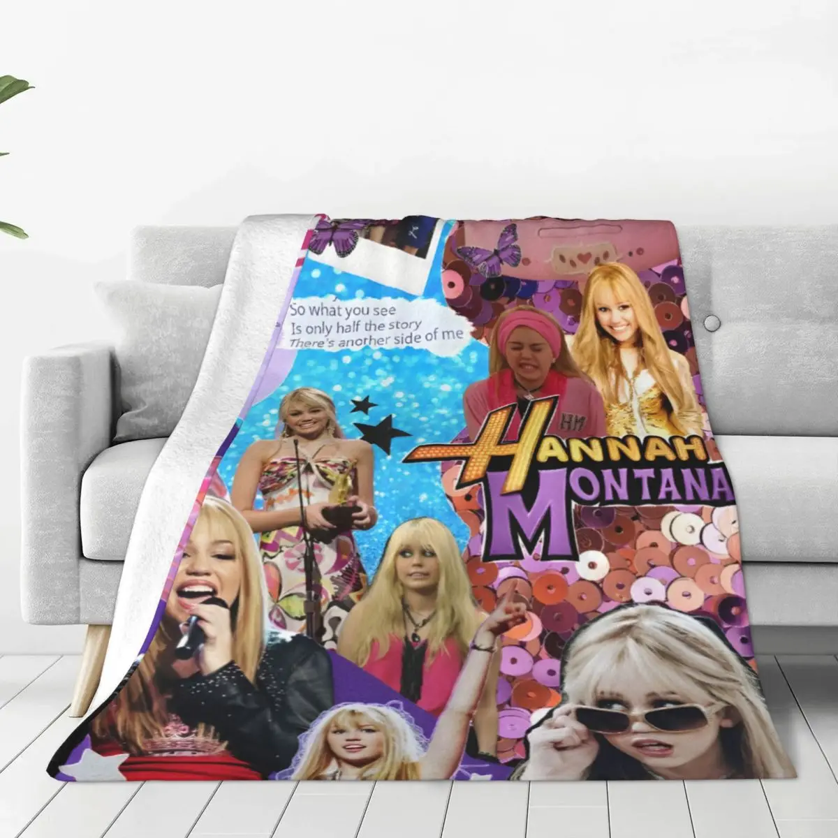 Hannah Montana blankets Warm Flange blankets Soft and comfortable blanket picnic blanket birthday gift