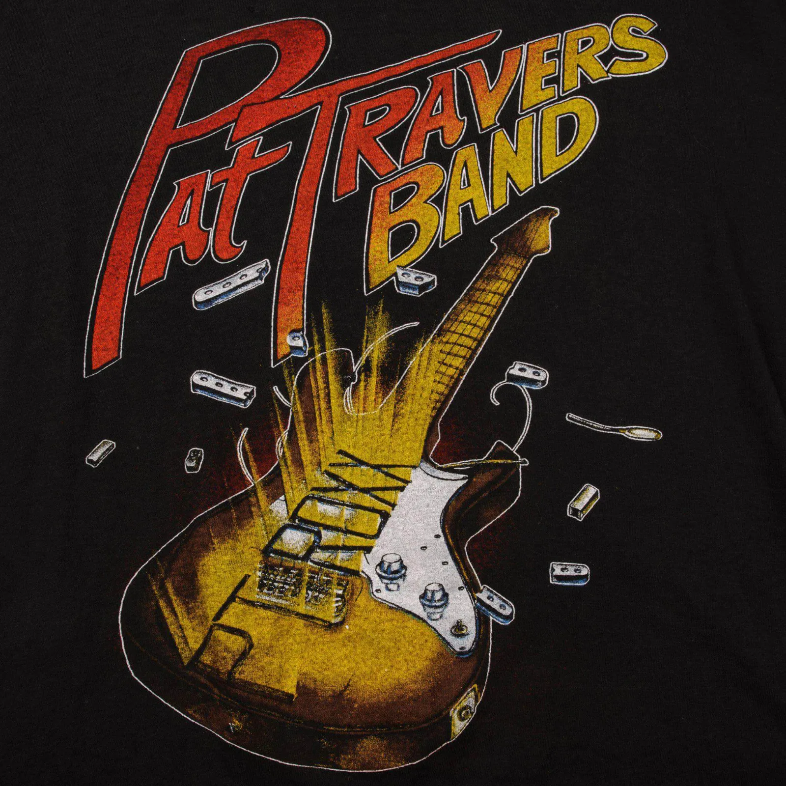 Pat Travers Guitar Concert Black T Shirt Women Men Cotton