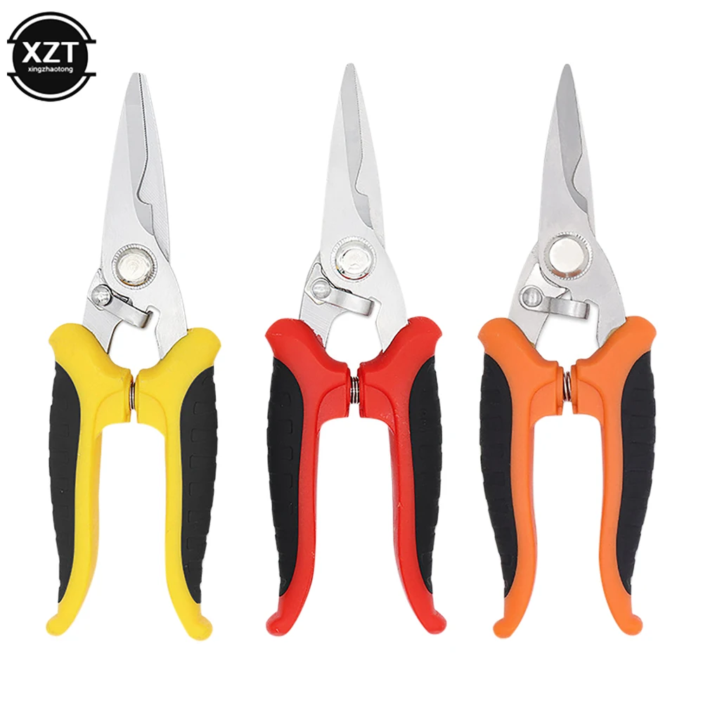 Universal Stainless Steel Electrician Scissors Multifunction Manually Shears Groove Cutting Wire And Thin steel Plate Hand Tools