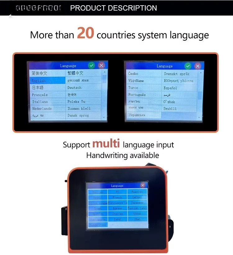 Mini-imprimante à jet d'encre Portable pour imprimer l'emballage des aliments sur un matériau en papier plastique et bois