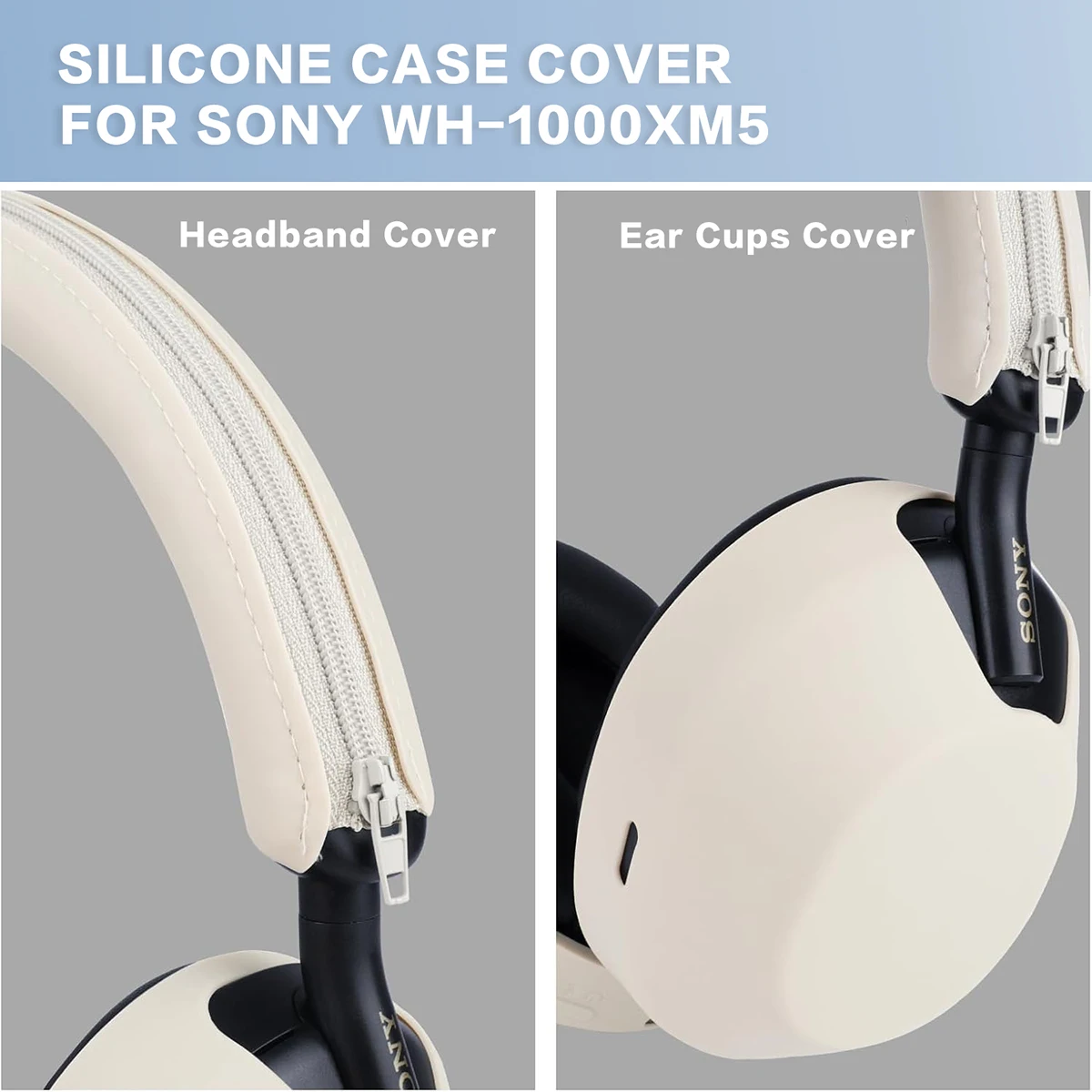 For Sony WH-1000XM5 Headphone silicone protective cover / earphone protective cover / earmuffs Protector Sleeve