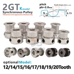 Синхронный шкив 2GT 12 14 15 16 17 18 19, ширина 6 10 15 мм, отверстие от 3 до 10 мм, приводное колесо G2M, аксессуары для 3D-принтера