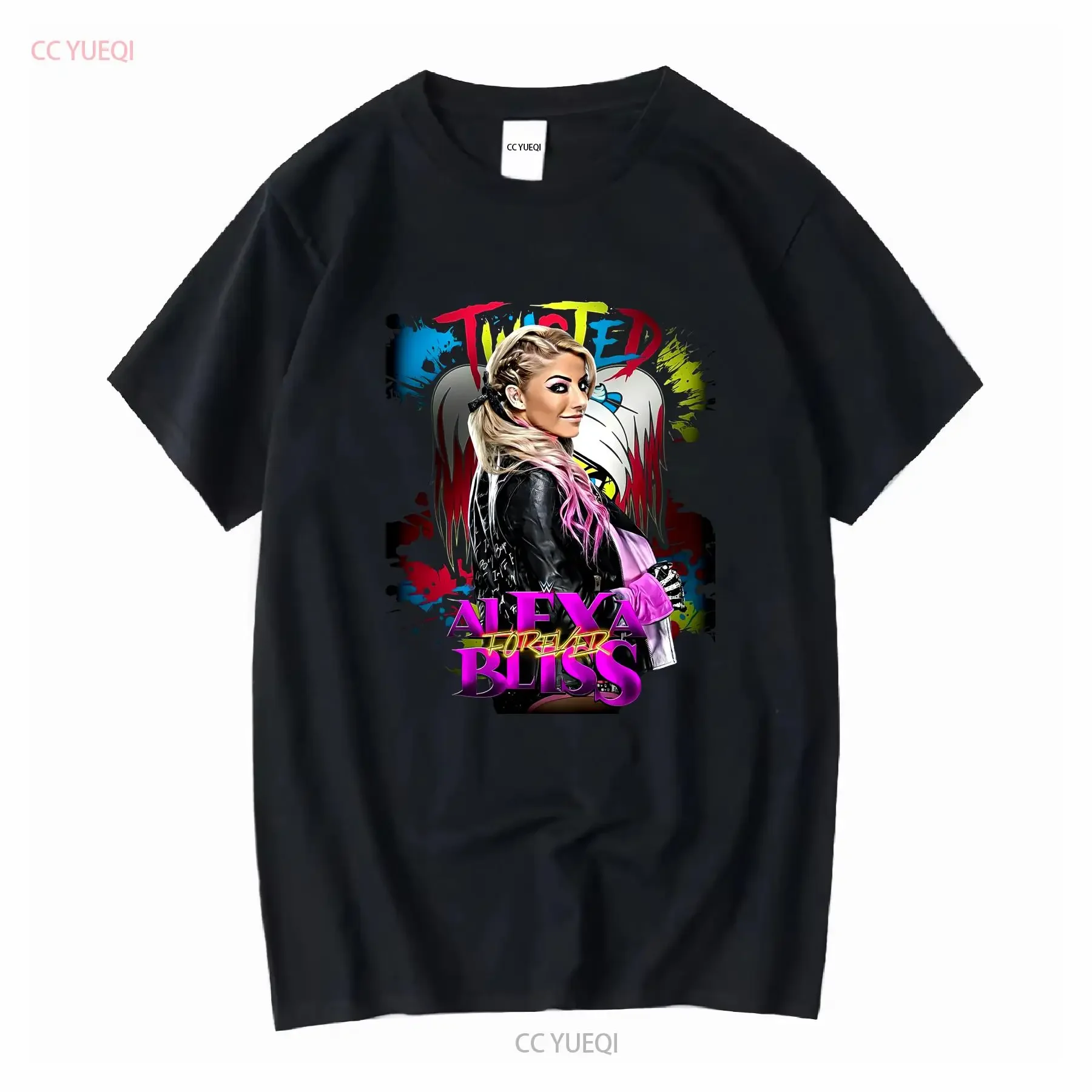 Alexa Bliss Twisted Puppy T-shirt noir 2023 Coton 100 S 5XL manches longues ou courtes vintage Lavé Élégant homme