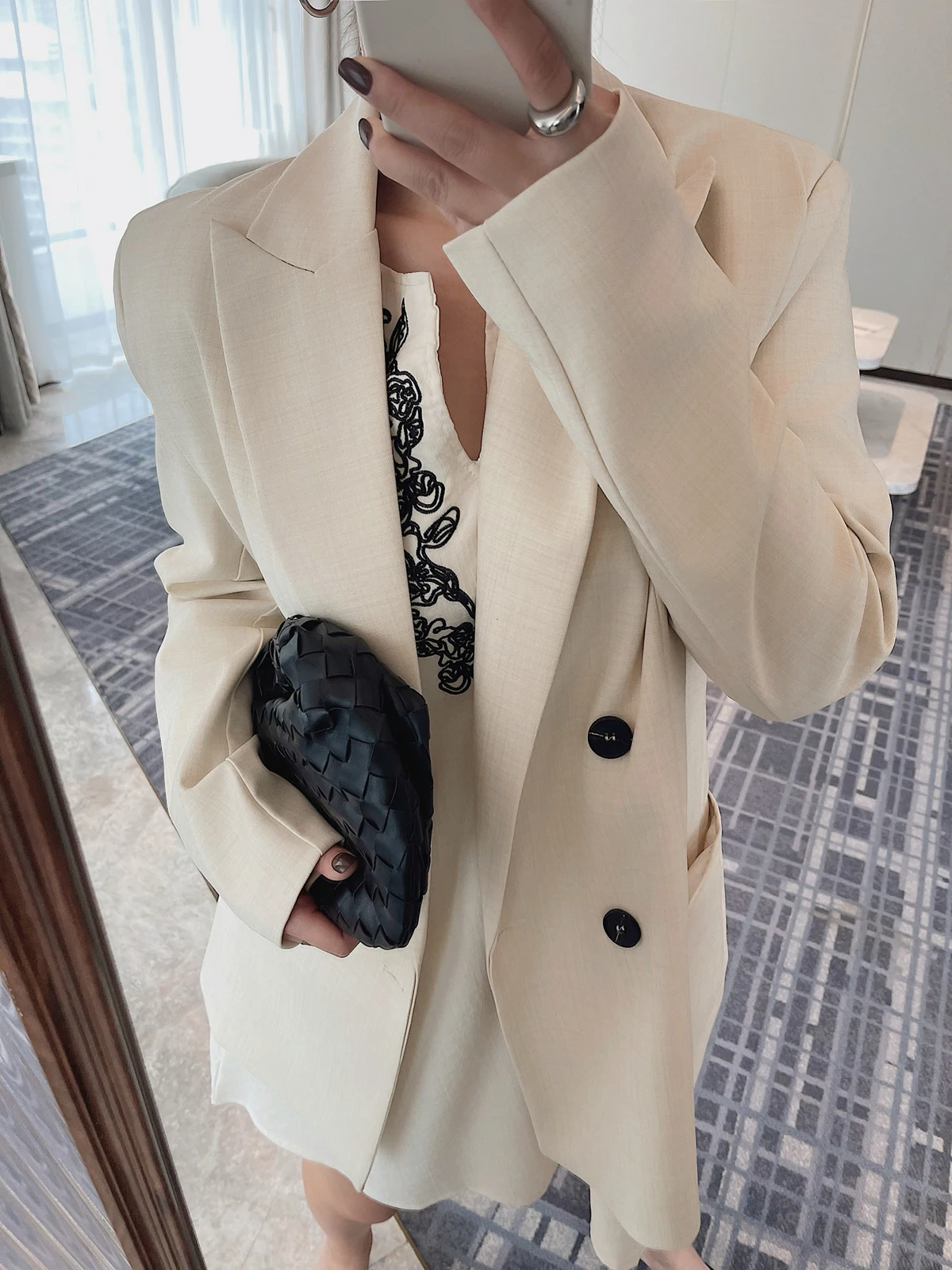 ジャケットブレザートップス Y2K 女性服 2025 春韓国スタイルヴィンテージエレガントなコートアウター新高級リネンスーツクロップ