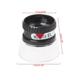 Professional Portable 15X Monocular Magnifying Glass Fit for Jewelry Map Reading Loupe Lens