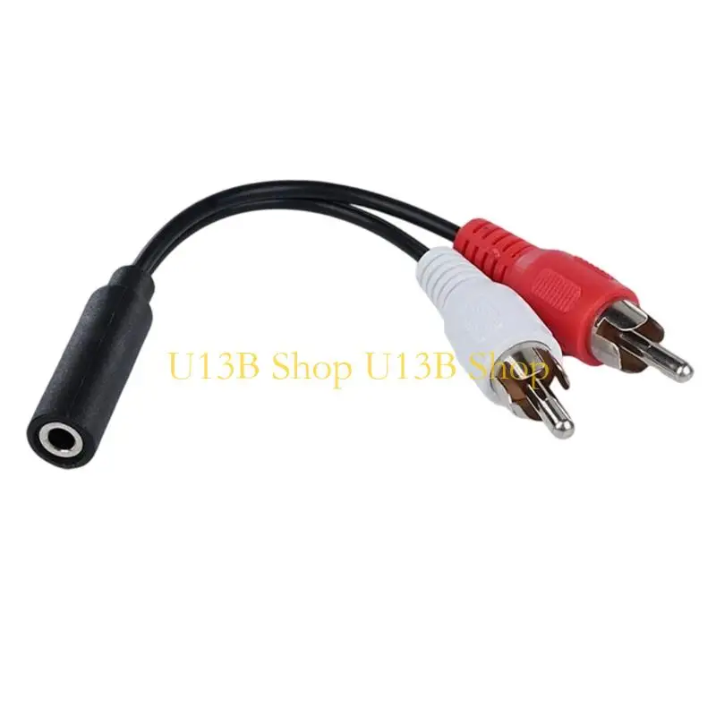 U13B 3.5mm ~ 2RCA 사운드 케이블 3.5mm ~ 2RCA 수컷 Y 스플리터 어댑터 스테레오 코드 전화 태블릿 홈 극장