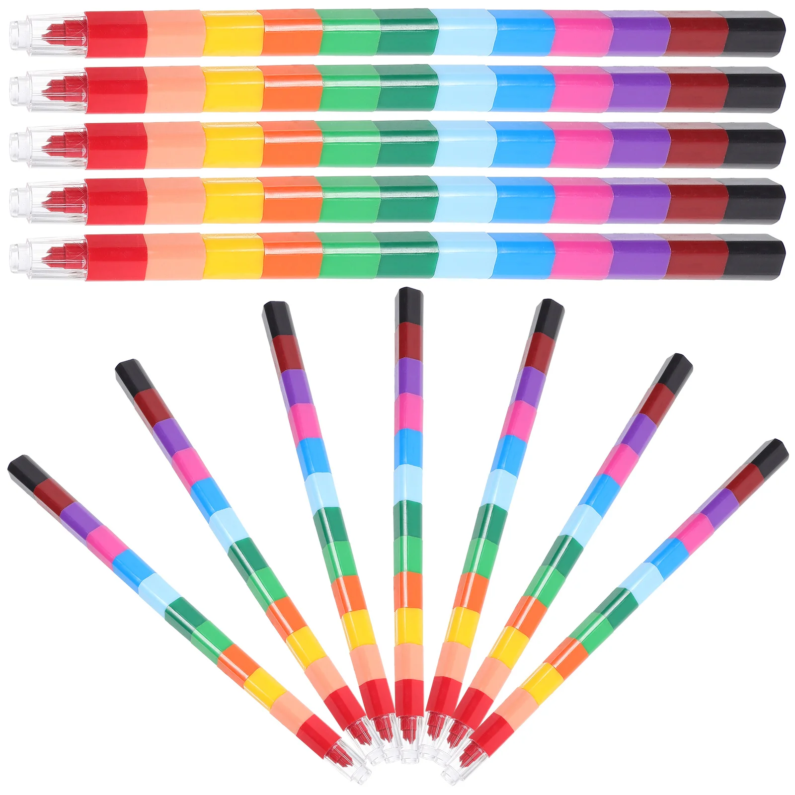 

Colorful Crayon Stackable Pencils Pens for Wax Kids Crayons Block Creative Mini Prizes Toddler