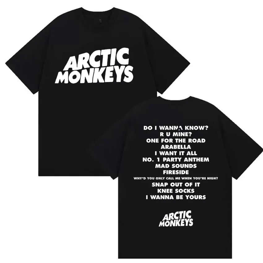 Rock Band Arctic Monkeys Music Album T Shirts Men Women Casual Short Sleeve T-shirt Hip Hop Fashion Retro Tees Streetwear