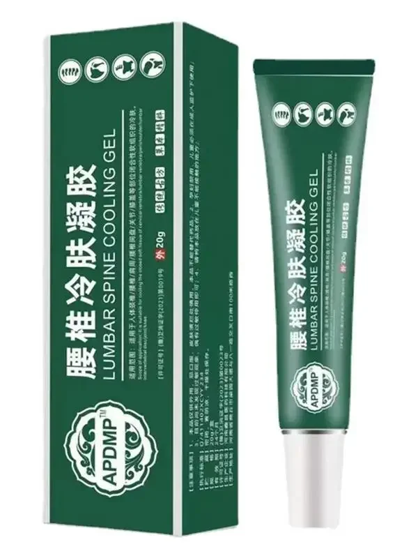 Pomada para el dolor de hombros y columna vertebral, dolor en las articulaciones, dolor Lumbar, Gel verde, 20g, hematomas, Gel de compresión en frío, el nuevo Gel refrescante Lumbar