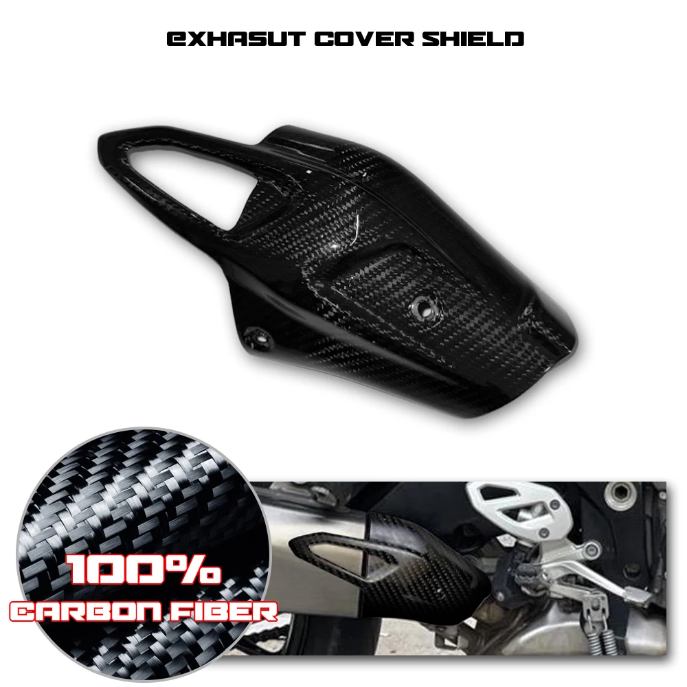 

100% Real Dry Carbon Fiber For BMW S1000XR 2014-2016 Exhaust Heat Shield Cover Copy Protector Motorcycle Fairing Cowling Panel