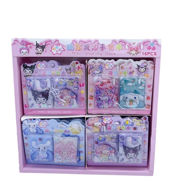 Imagem -06 - Criativo dos Desenhos Animados Mini Conta Notebook Mão Cute Notebook Pingente Portátil Sanrio Kuromi Pochacco Melody Papelaria Escritório 16 Pcs