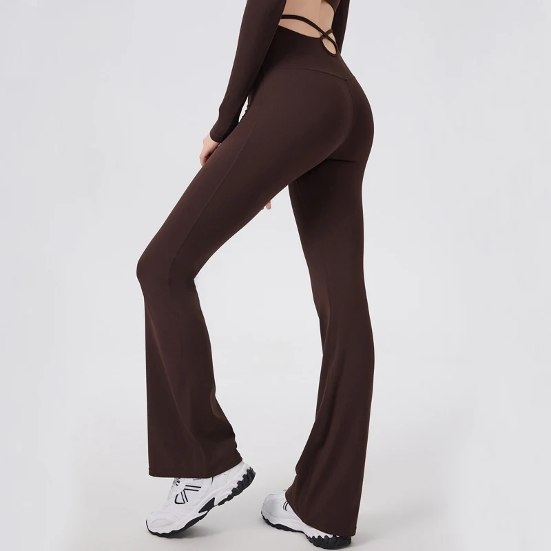 

Women High Waist Yoga Pants Buttery Soft Wide Leg Gym Flared Trousers Breathable Quick Dry Workout Pants Female Sportswear
