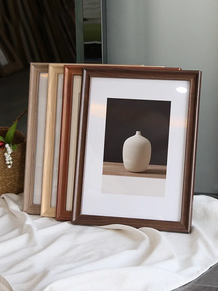European Style Wall Hanging 30 Inch  Wood Picture Frame Original Wood Color 4K 8 Open 20 Inch 24 A3 Poster Frame A4