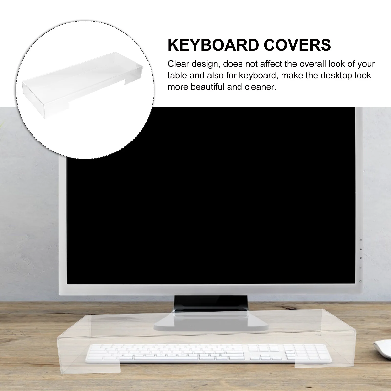 

Anti-Dust Cover Transparent Acrylic Keyboard Protector Waterproof Case For All Sizes Desktop Organizer Accessory