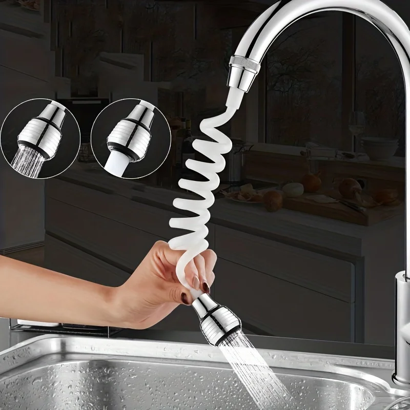 1pc Portable Faucet Extension Hose with Retractable Bubbler - Extend Your Reach and Streamline Your Sink Experience