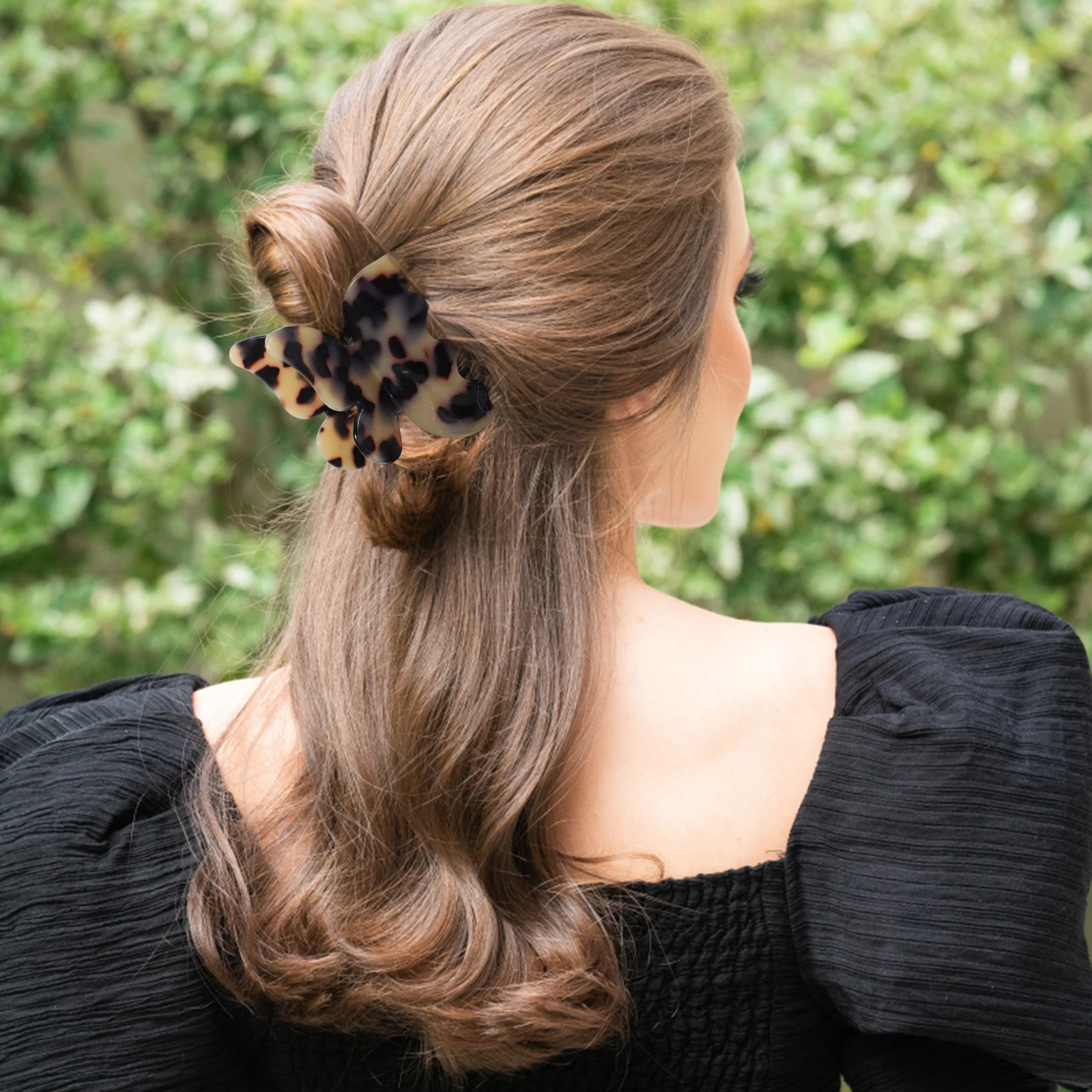 

Butterfly Hair Clip Acetate Claw Clips Shallow Tortoiseshell Durable Multi Functional Bun Updo Accessories Hair