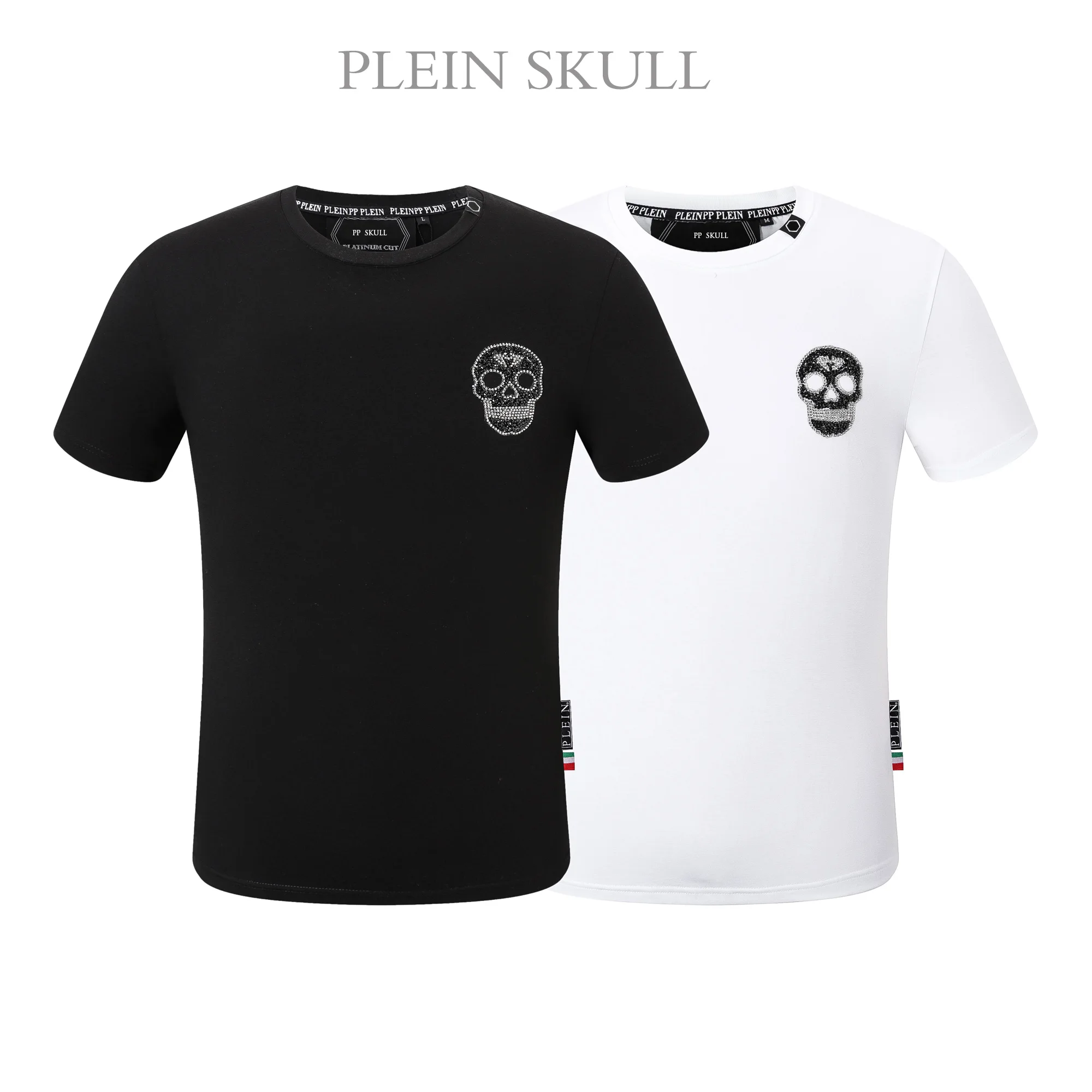 Plein Skull Trendy Brand Men's Short Sleeve Classic Spring and Summer Breathable Thin Running Top Outdoor Casual Fitness T-shirt