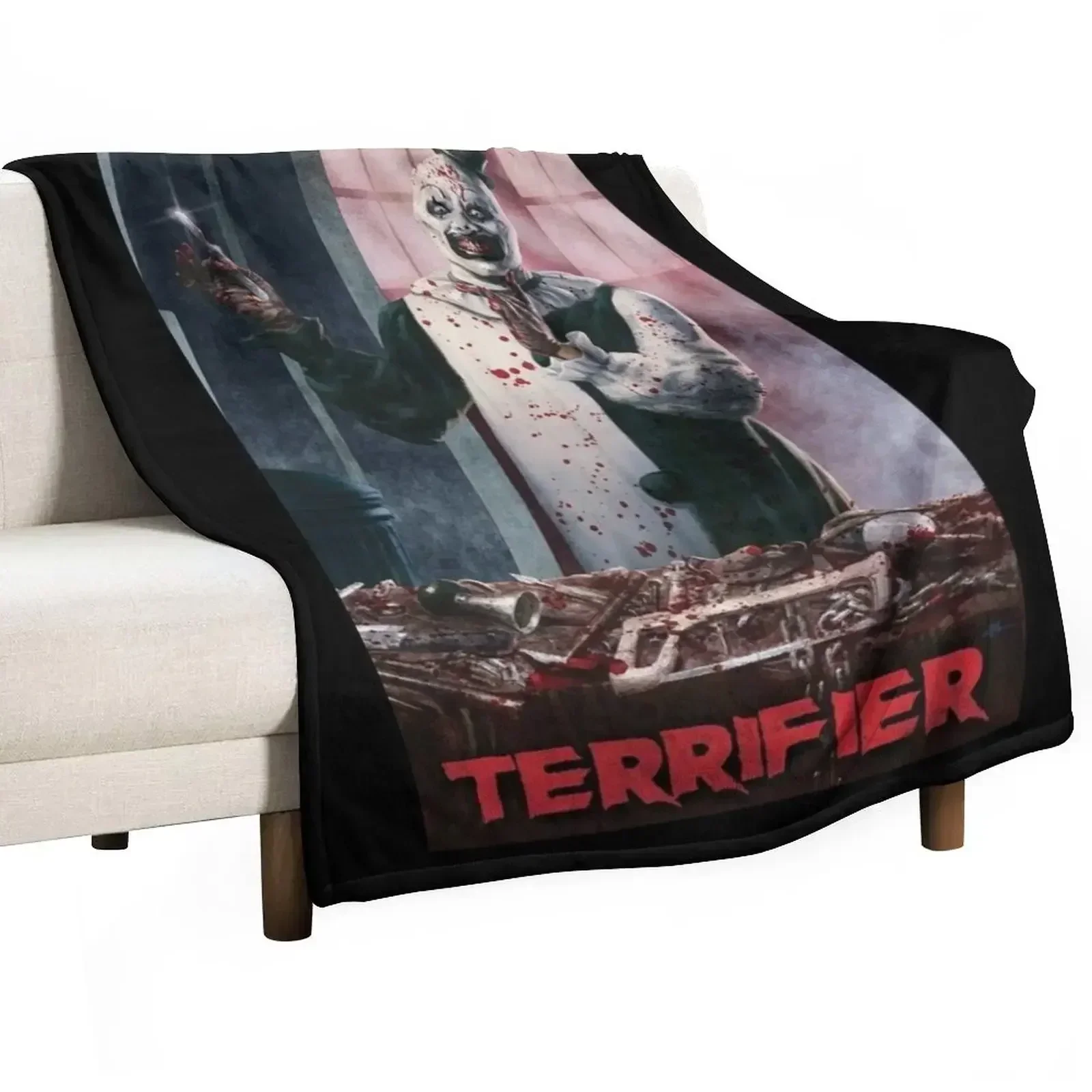 

Terrifier movie horror art the clown poster film Throw Blanket Hair Beautifuls christmas gifts Blankets