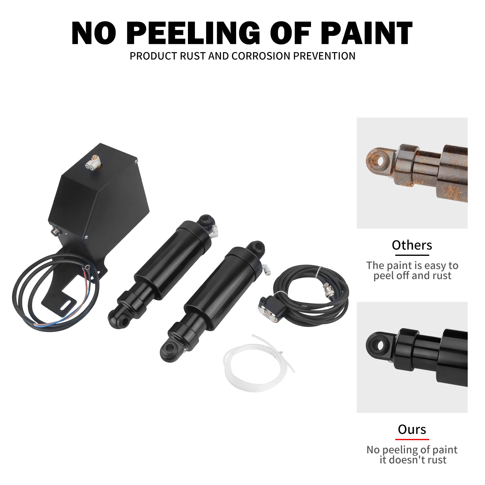 Suspensión neumática trasera para motocicleta, Kit negro para Harley Touring Road King Electra Street Road Glide CVO Limited FLHTKSE 1994-22