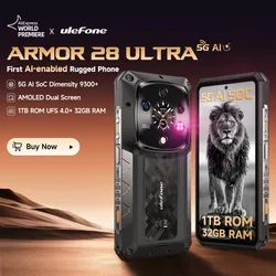 【Estreno mundial】Teléfono resistente Ulefone Armor 28 Ultra 5G AI 1TB ROM + 32GB RAM Teléfono inteligente Android AMOLED 6.67