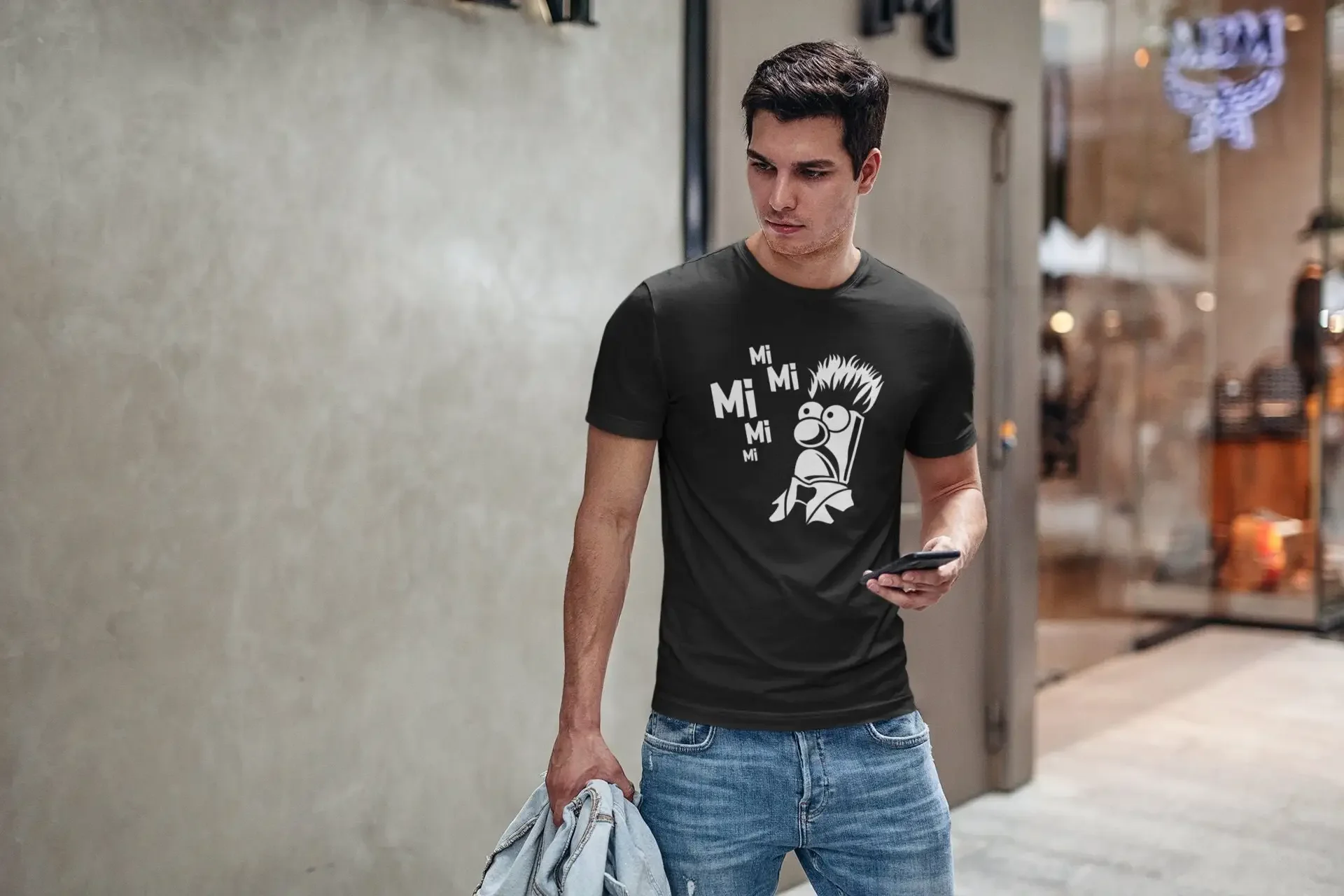 

MiMiMi Mi Mr Beaker Satire Parody Sayings Comedy Fun Funny Celebration Party Holiday Work Geek Nerd Idea T Shirt