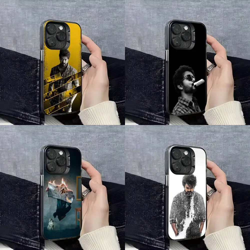 

T-Thalapathy V-Vijay India Phone Case For iPhone 17,16,15,14,13,12,11,Pro,Max,Plus,E,SE4,Air,Mini Black IMD Cover