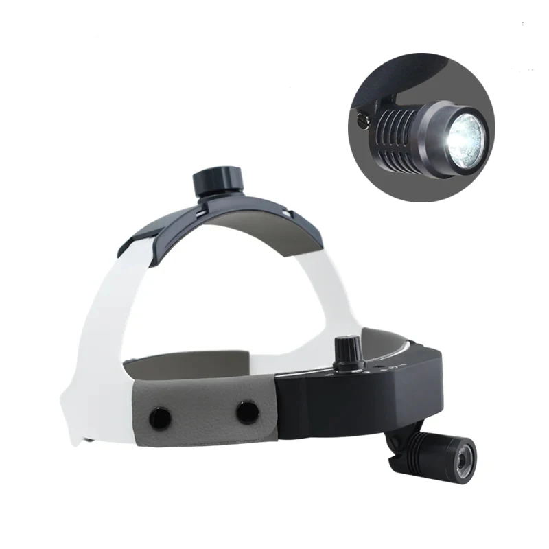 Surgical Dental Loupe 3W LED Adjustable Medical Light Lamp Headlight 30000LUX Brightness Spot Adjustable for Dental Lab