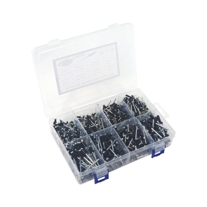 

620pcs Aluminium Dome Head Blind Rivets Pop Rivet Kit 3.2mm 4.8mm for Aluminium Sheet Steel Car Mandrel Exhaust