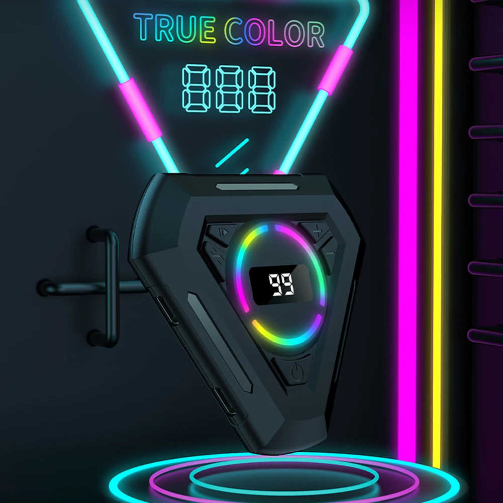 Simulador de clic de dedo Clickers de pantalla de velocidad ajustable con pantalla digital y luz RGB para juegos Compras Transmisiones en vivo