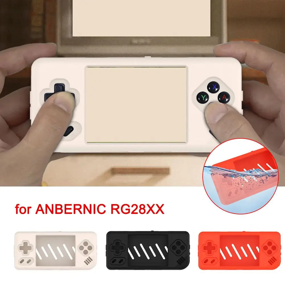 Silicone Case For ANBERNIC RG28XX Game Console Drop-proof Protective Cover Anti-Scratch Protector Shell Sleeve With Lanyard V8J0