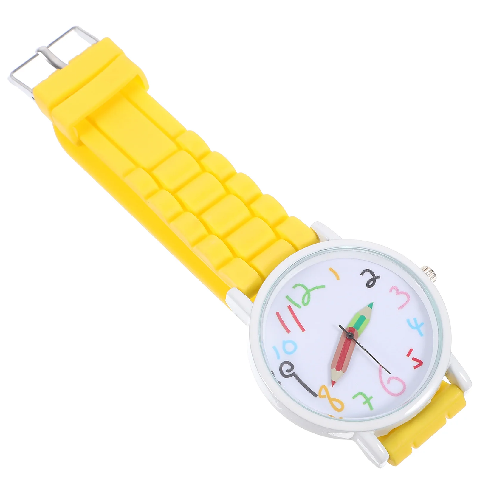 

1pc Watches Quartz Watch Pink Cartoon Pencil Design Durable Wristband For Accurate Time Keeping Gift Student