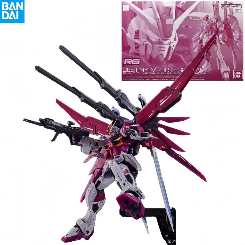 

【In Stock】Bandai RG 1/144 DESTINY IMPULSE GUNDAM Anime Action Figure Robot Collectible Assembly Model Toys Ornaments Gift