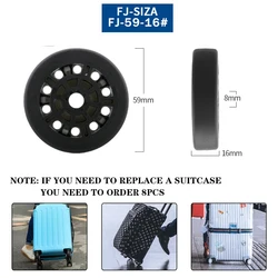 Luggage Universal Wheel Accessories Wheel Tool Pull Case Wheel Aircraft Silent Wheel Repair Shock Absorption 18 Inch 30 Inch