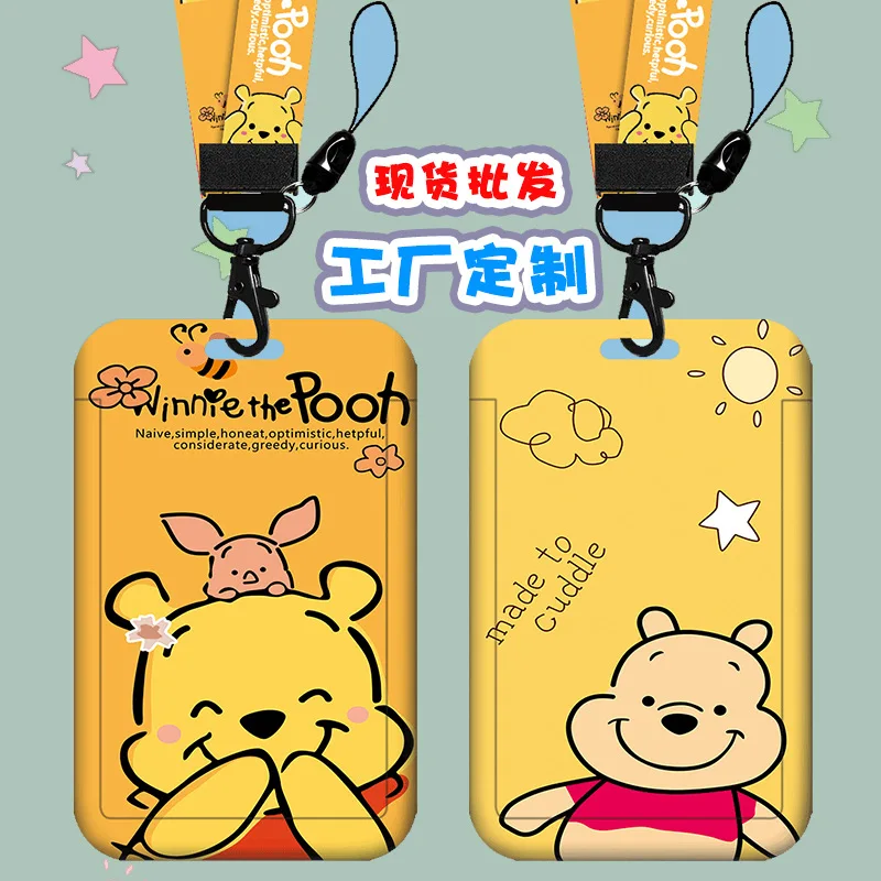 

Disney Pooh Bear Card Holder Cartoon Student Card Set Bus and Subway Meal Card Set Prohibited Card Set Girl Gift