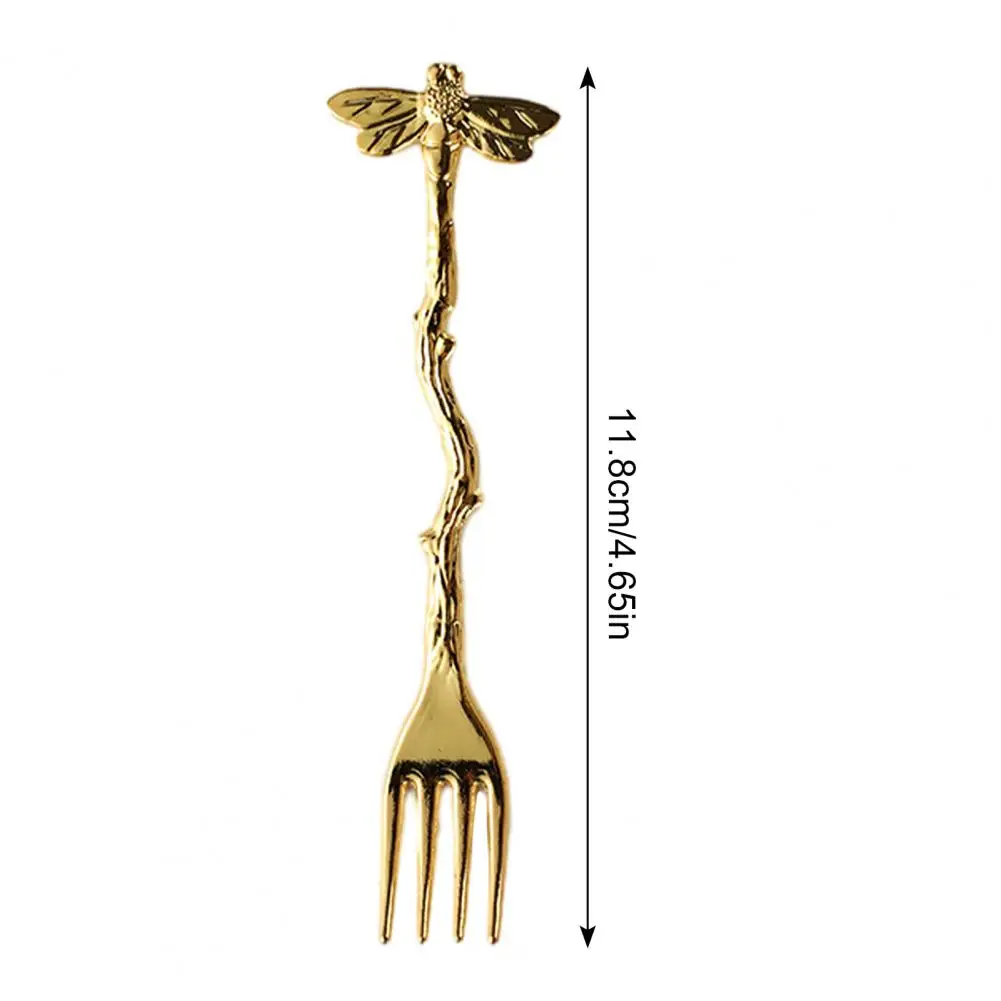Dessert Fork with Dragonfly Handle Fruit Cake Fork for Birthday Party Home Elegant Nature-Inspired Tableware Gift for Food Lover
