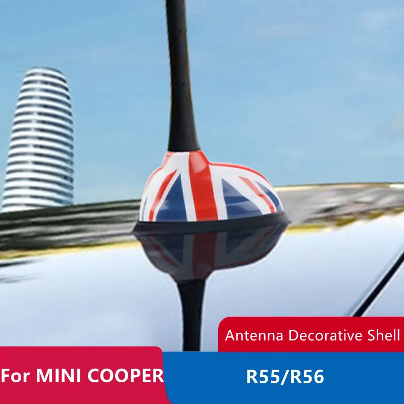 

Car Styling Roof Antenna Shell Protective Base Cover For MINI Cooper R55 R56 Aerial Decoration Sticker R55 Clubman R56 Hatchback