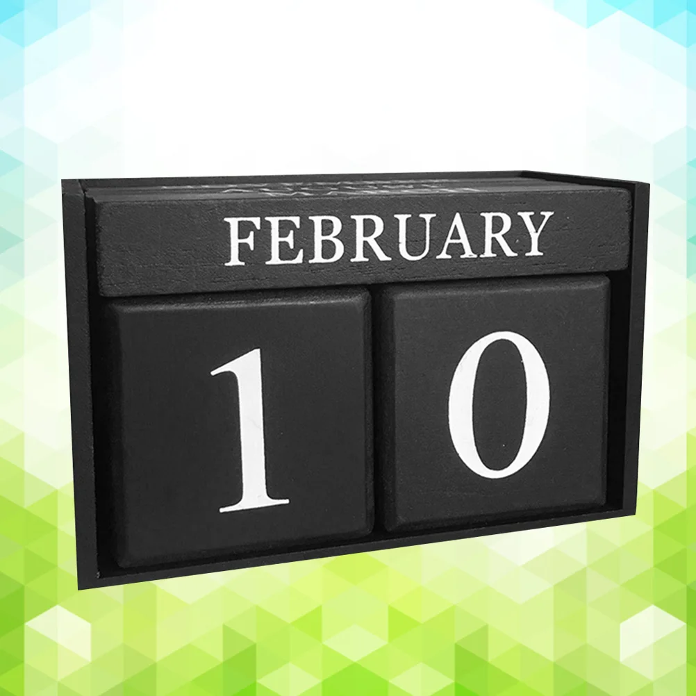 

Календарь небольшого размера, украшение для стола, деревенские домашние деревянные бамбуковые вечные блоки без окончания