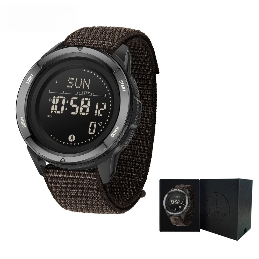 

Многофункциональные водонепроницаемые электронные часы для студентов с шагомером, компасом и метрономом для занятий спортом на открытом воздухе, мужские